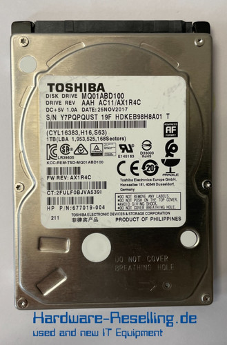 Toshiba sata hdd - hp,