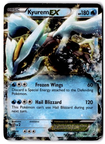 Kyurem holofoil bw37 - kyurem, ex