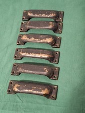 ? 6 ANTICHE   maniglie a conchiglia d'epoca ( Vintage )