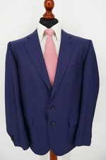 Giacca Scabal Handmade taglia 28 100% lana vergine antracite blu ottime condizioni