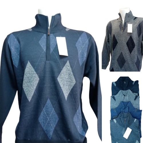 Maglione uomo mezza zip - maglione,