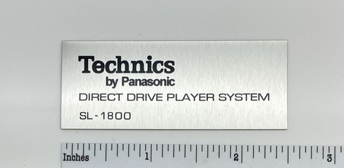 Technics 1800 distintivo - technics, sl-1800