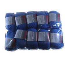 GOMITOLI LANA MERINO/ACRILICO BLUETTE FERRI 5.5/6.5 500g NORDIKA COL.999