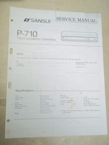 Sansui service manual - sansui, manual~p-710