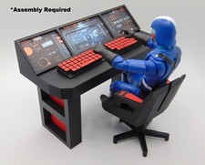 Tavolo personalizzato 1:12 COBRA Mission Control Panel con sedia diorama Prop Set BLK-RD