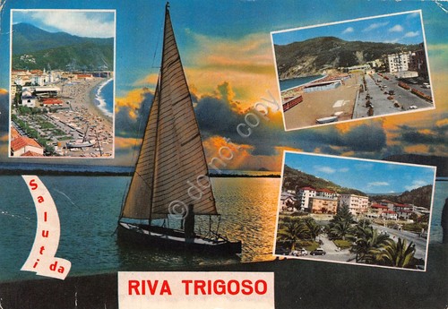 Cartolina riva trigoso paese - cartolina,