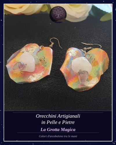 Orecchini artigianali pelle - artigianali,
