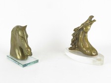 DUE VECCHIE STATUIN IN BRONZO