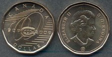 CANADA 1 Dollar 2009 Ann. Montreal Canadiens  UNC 