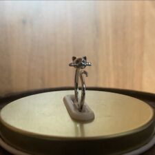 anello a forma di gatto colore argento, cat ring, adjustable size,