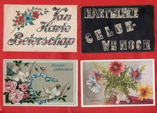 AUGURI VARI ESTERE -LOTTO 20 CARTOLINE AUGURALI D'EPOCA FP -vedi tutte le foto