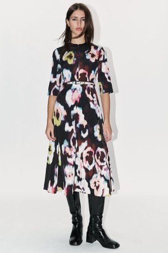 Nwt zara printed dress - nwt, zw