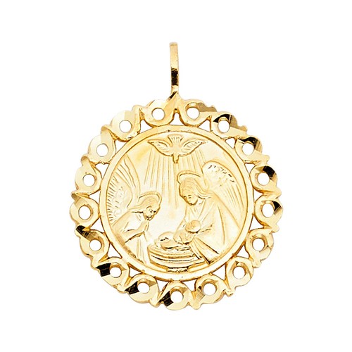14k yellow gold baptism - yellow,