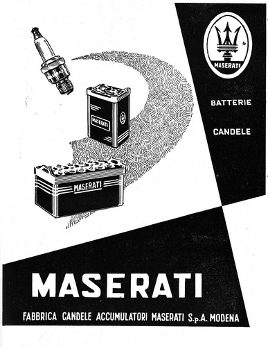 Pubbl 1955 maserati - pubbl., candele