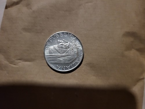 Moneta argento 500 lire - moneta,