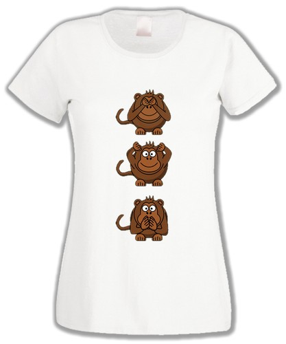Shirt donna tre scimmiette - t-shirt,