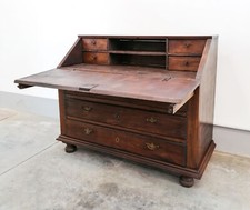 ⚜️ ANTICA RIBALTA PIEMONTESE CARLO X 1800 LEGNO NOCE COMÒ SCRITTOIO CASSETTIERA