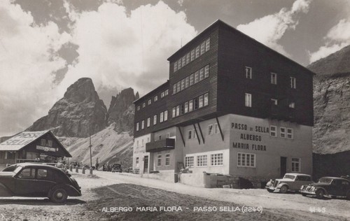 Cartolina passo sella 2240 - passo, m.2240