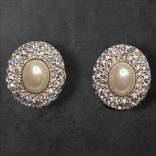 Orecchini clip perle finte