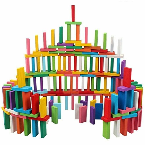 Gioco domino mattoncini legno - gioco,