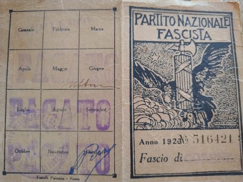 Tessera partito nazionale - tessera,