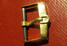 UNIVERSAL GENEVE -RARE VINTAGE '50 BUCKLE 16 mm INSIDE YELLOW GOLD COLOR -SWISS