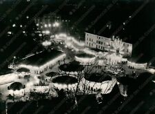 1958 UDINE Giardin Grande notturno giostre parco divertimenti Fotografia Borgna