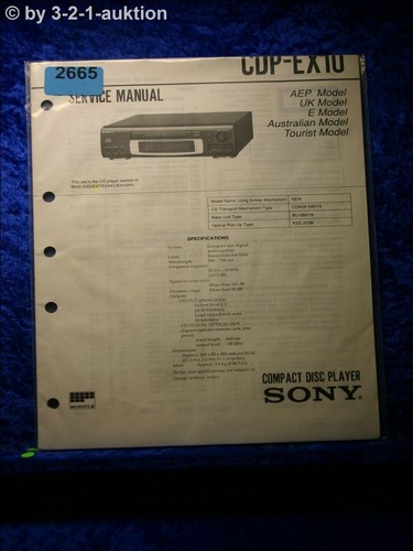 Sony manuale servizio cdp - manuale,