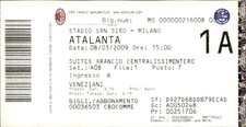 Biglietto stadio Atalanta