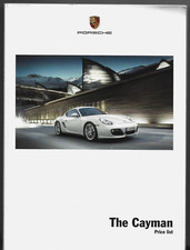 Porsche Cayman 2.9 & Cayman S 3.4 Specifiche 2011-2012 Brochure Mercato Regno Unito