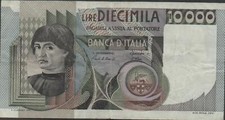 Italy  10,000  Lire  3.11.1982