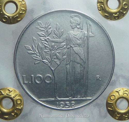 Repubblica 100 lire 1958 - repubblica,