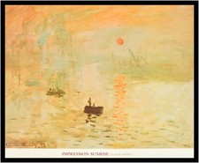 Claude Monet Poster Kunstdruck Bild im Alu Rahmen Impression Sunrise 60x80cm