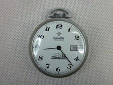 OROLOGIO DA TASCA TANIVANN CALENDAR TRENO FS FERROVIARIO CIPOLLA PER TASCHINO