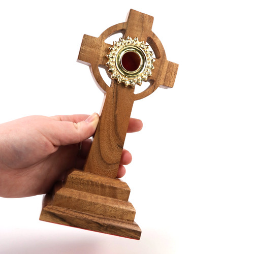 Ostensorio croce legno con - croce,