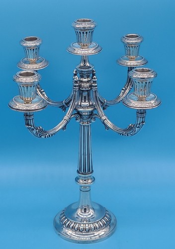 Candelabro italiano argento - candelabro, 5