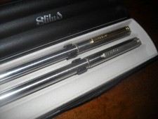 FOUNTAIN PEN - 2 PENNE STILOGRAFICHE SENATOR IN ACCIAIO - INTEGRE COMPLETE
