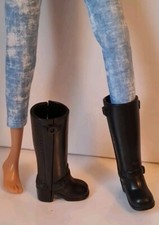 BARBIE MATTEL DOLL BAMBOLA STIVALI NERI PER BAMBOLA PIEDE GRANDE FASHIONISTAS 