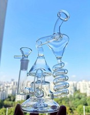 heady Coil nido d'ape riciclatore rig tubi bong vetro fumo acqua shushi 14 mm