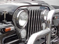 Mascherina griglia radiatore acciaio inox Jeep CJ5 CJ7 CJ8 anno 55-86