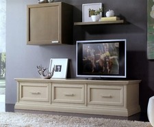 MOBILE BASE PORTA TV PLASMA IN LEGNO LACCATO 3 CASSETTONI x SALA SOGGIORNO 3054