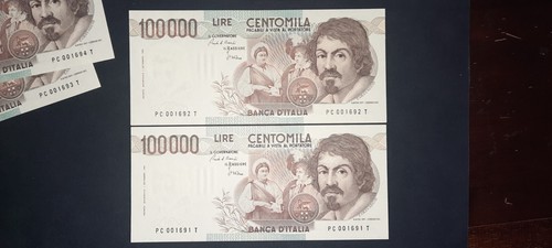 100000 lire caravaggio - , 1°