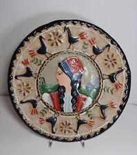 Piatto Arte Sardo Donna Costumi Vintage cm 30