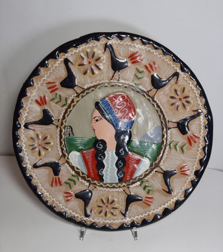 Piatto arte sardo donna - piatto,