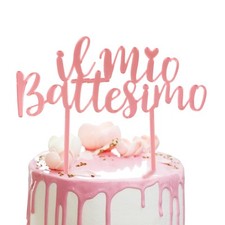 Cake Topper Battesimo Topper Torta, Scritta Il Mio Battesimo, Decorazione Torta 