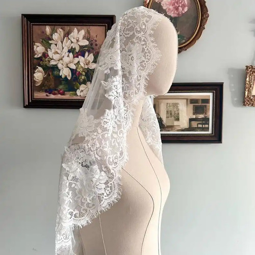 Velo sposa mantilla pizzo - sposa,
