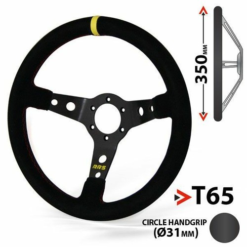 Volante nero camoscio 65 - camoscio,, mm