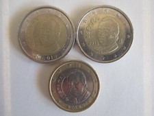 lotto monete usate rare da euro 2 ed 1 spagna del 2001 2007 2012 rare