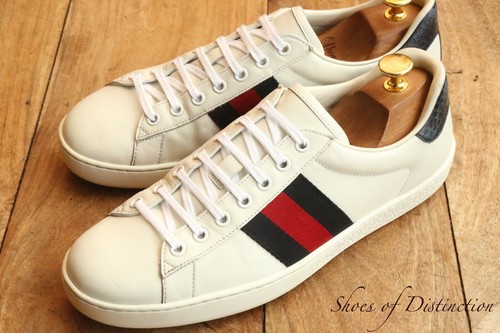Gucci ace snake skin bianco - gucci,