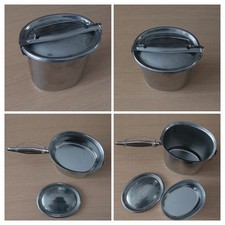 Schiscetta Contenitore in Acciaio Inox 18/10 Portavivande Pranzo Vintage Retrò